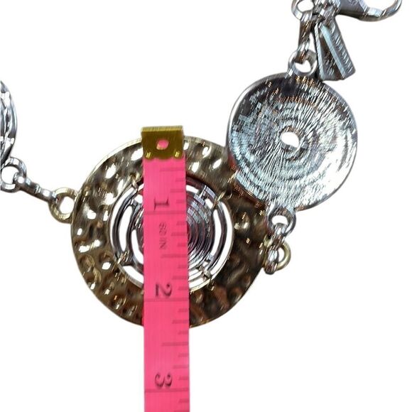 90s Vintage Chicos Two Toned Silver and Gold Women's Chain Belt Medium - Picture 5 of 6